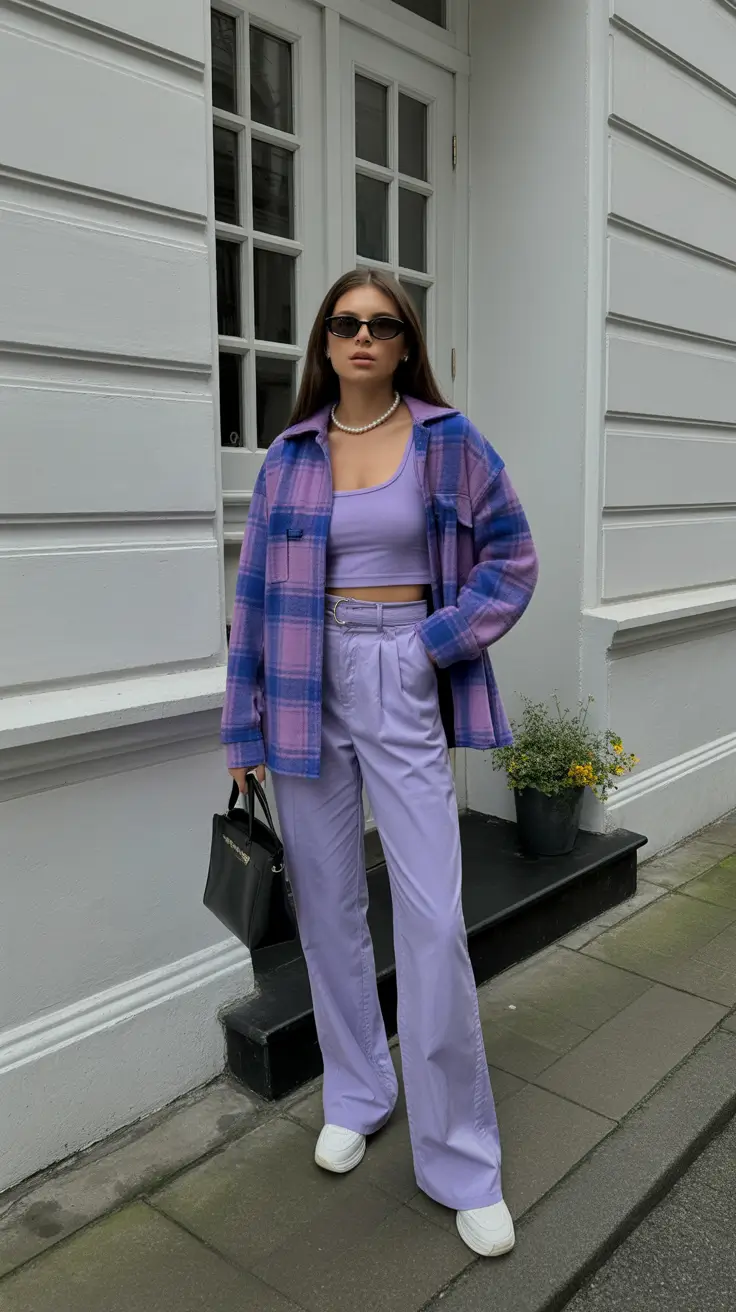 stylish spring outfit for saturday 2026 Lavender Layers for a Soft Spring Glow
