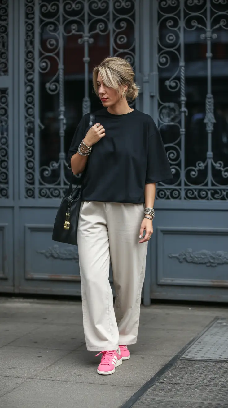 stylish spring outfit for saturday 2026 Neutral Foundations with a Pop of Unexpected Color