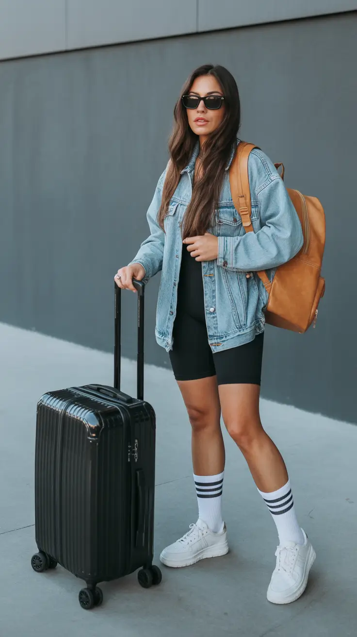 spring airport outfits 2026 Sporty Layers For On-The-Go Energy