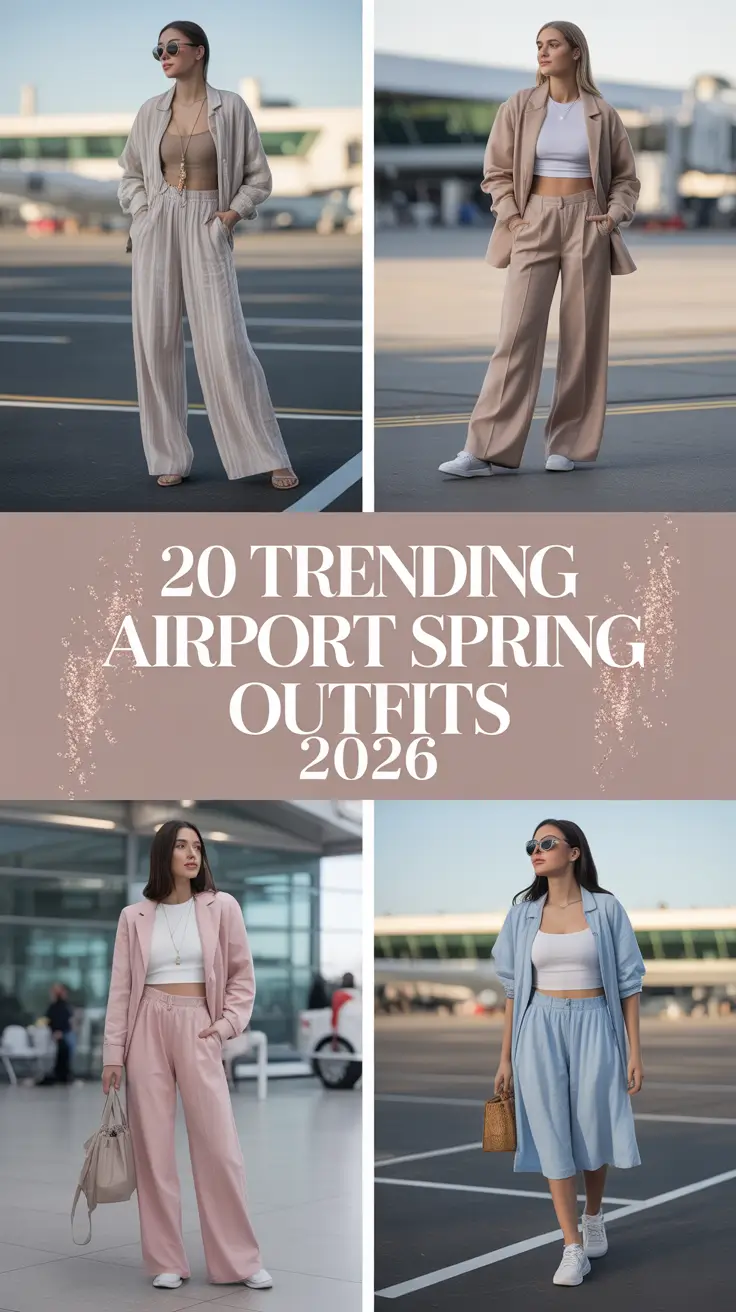 Trending Airport Spring Outfits 2026: Chic & Comfy Casual Travel Style Ideas
