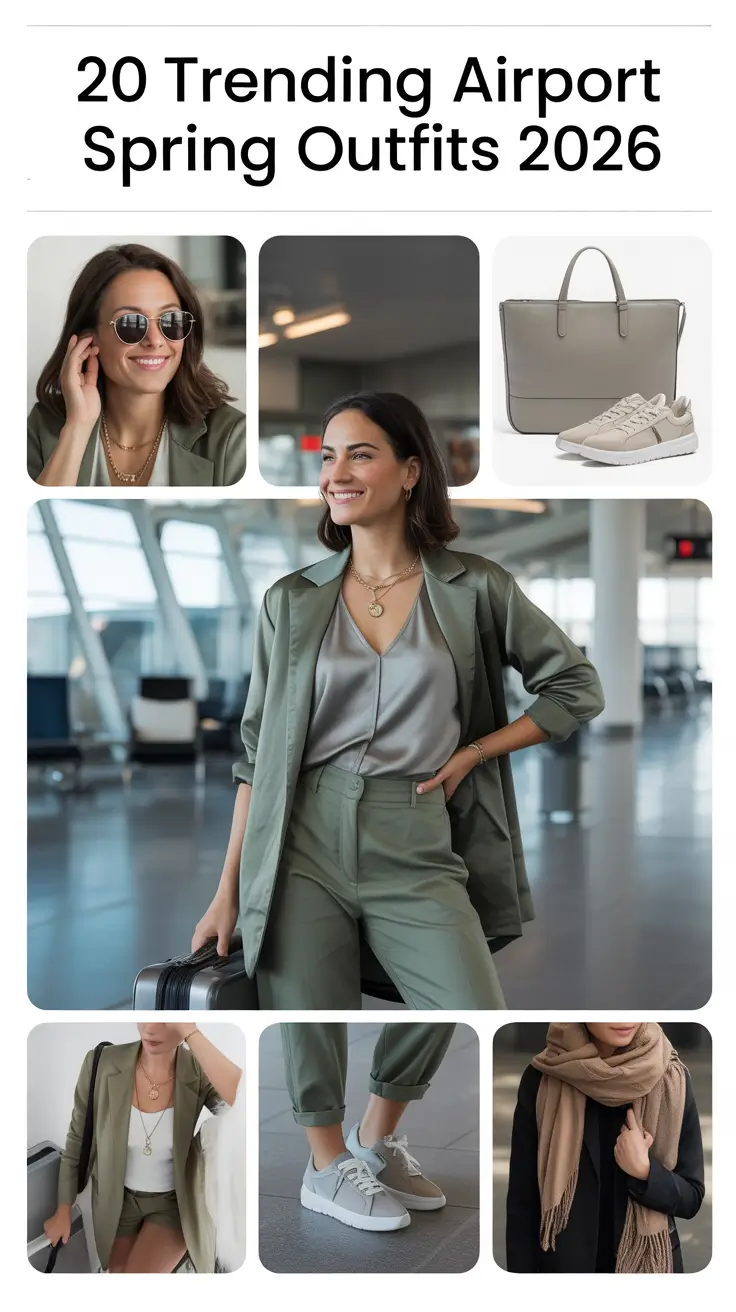 Trending Airport Spring Outfits 2026: Chic & Comfy Casual Travel Style Ideas