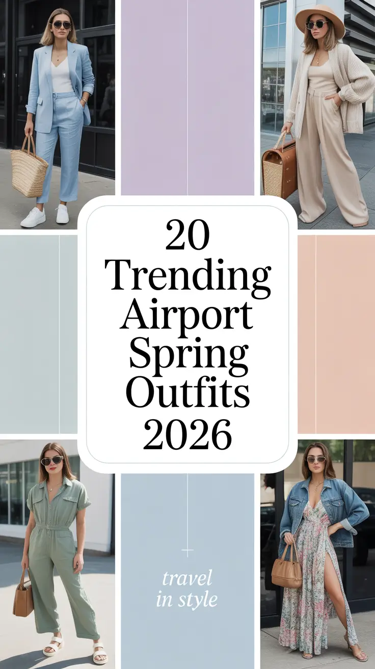 Trending Airport Spring Outfits 2026: Chic & Comfy Casual Travel Style Ideas