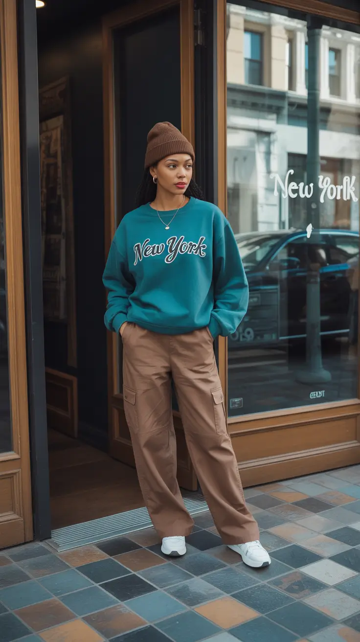 cold spring outfits 2026 New York Street Comfort with a Hint of Edge