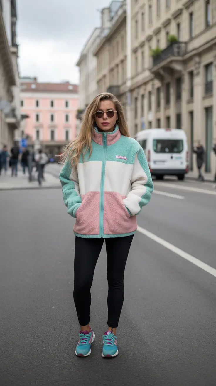 cold spring outfits 2026 Pastel Fleece for the Chilliest Mornings