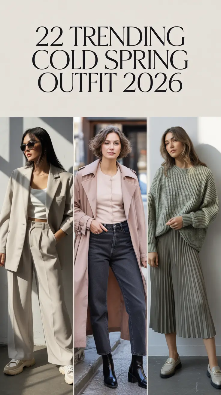 Trending Cold Spring Outfit 2026: Fresh Casual & Elegant Style Ideas for Women