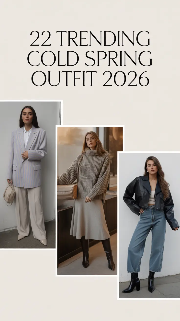 Trending Cold Spring Outfit 2026: Fresh Casual & Elegant Style Ideas for Women
