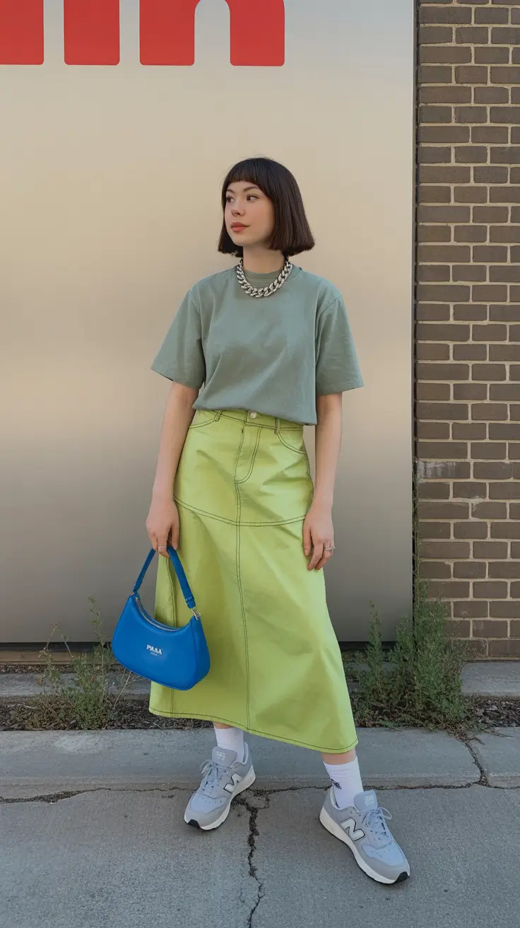 spring work outfits 2026 Soft Greens With a Playful Casual Spirit
