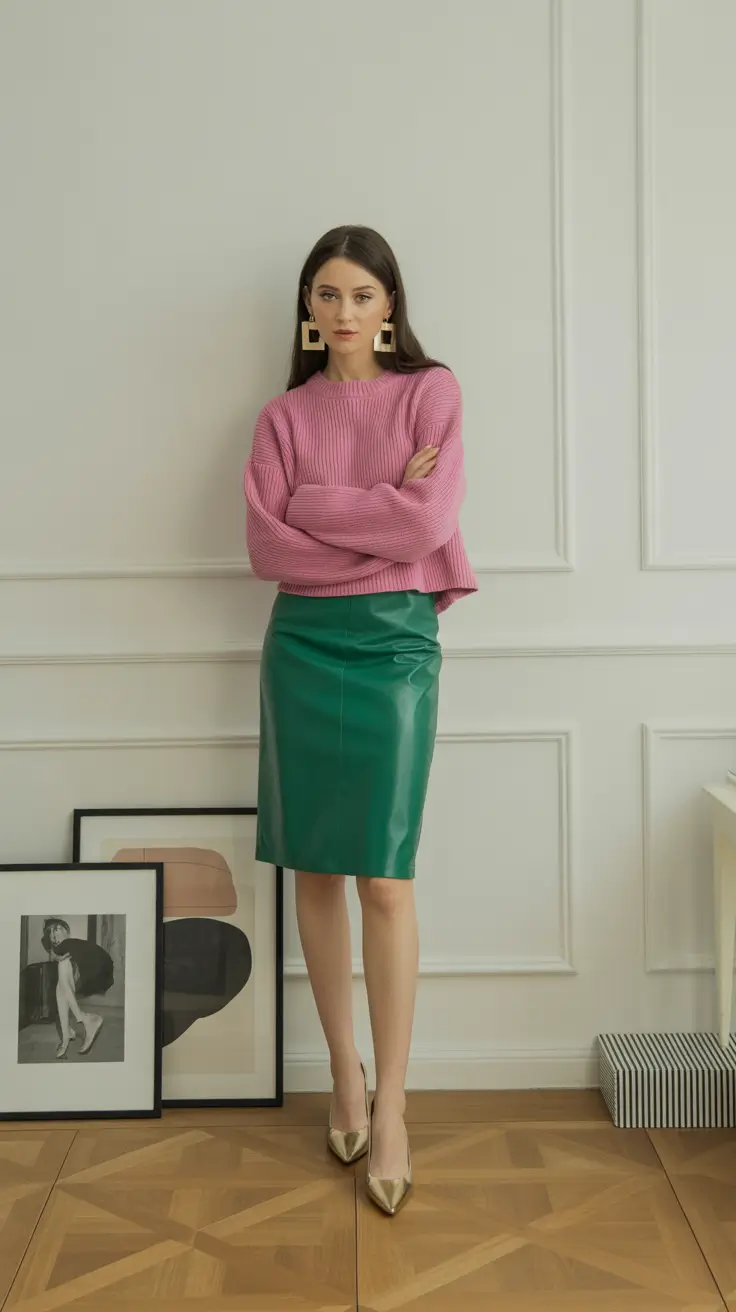 spring work outfits 2026 Color-Blocked Elegance for Modern Offices