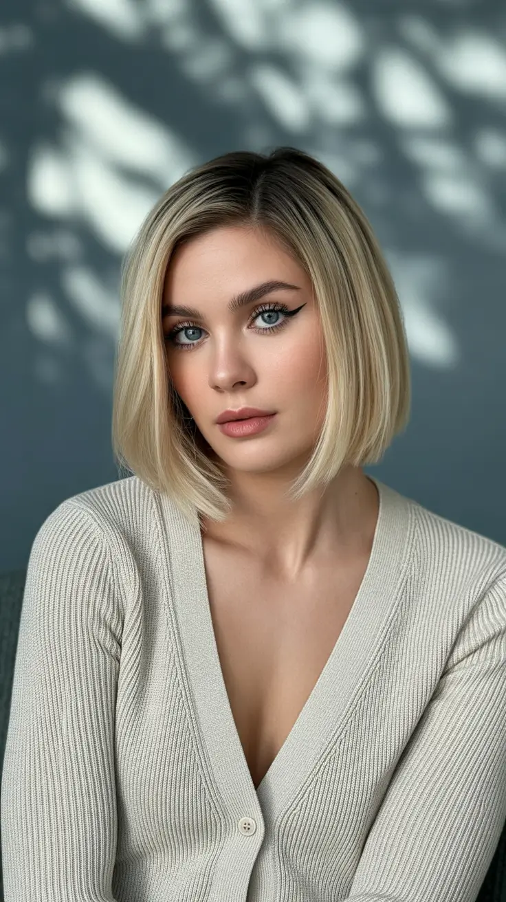 spring bob haircut Butter-Blonde Bob with Clean Spring Precision