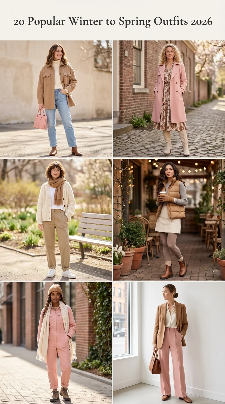 Popular Winter to Spring Outfits 2026: Fresh Transitional Ideas for Women