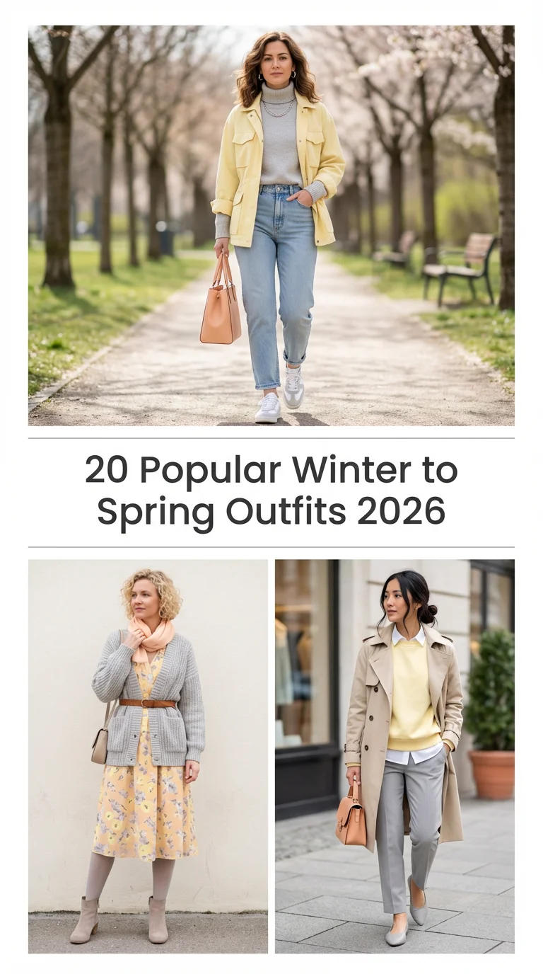 Popular Winter to Spring Outfits 2026: Fresh Transitional Ideas for Women
