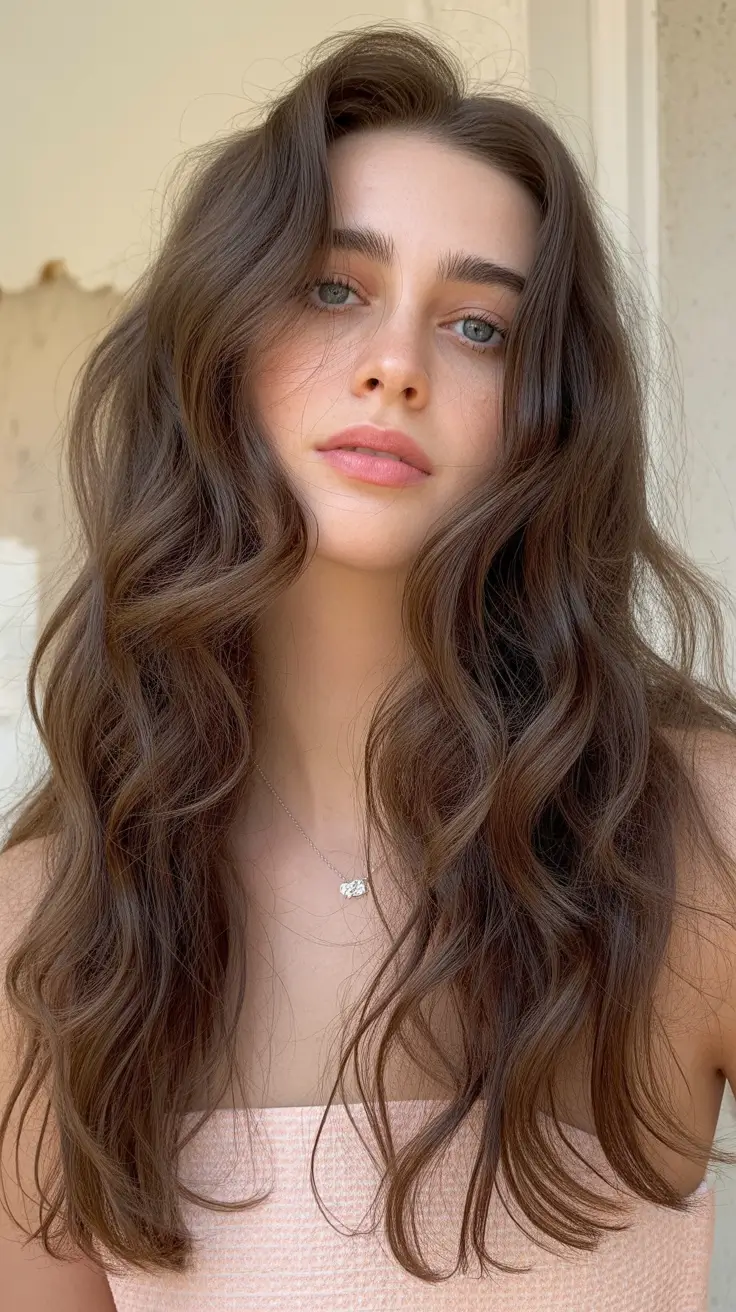 spring-brown-hair-color-2026-Soft-Chestnut-Waves