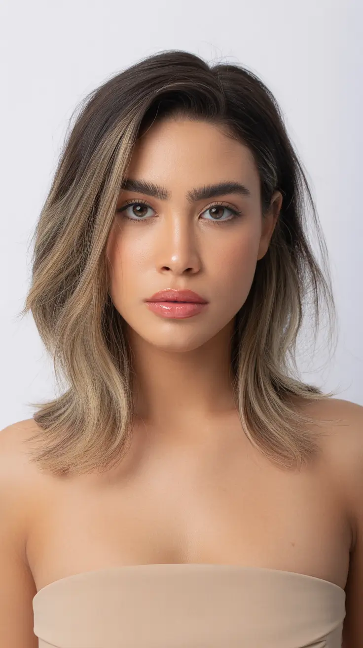 spring-brown-hair-color-2026-Ash-Brunette-Lob