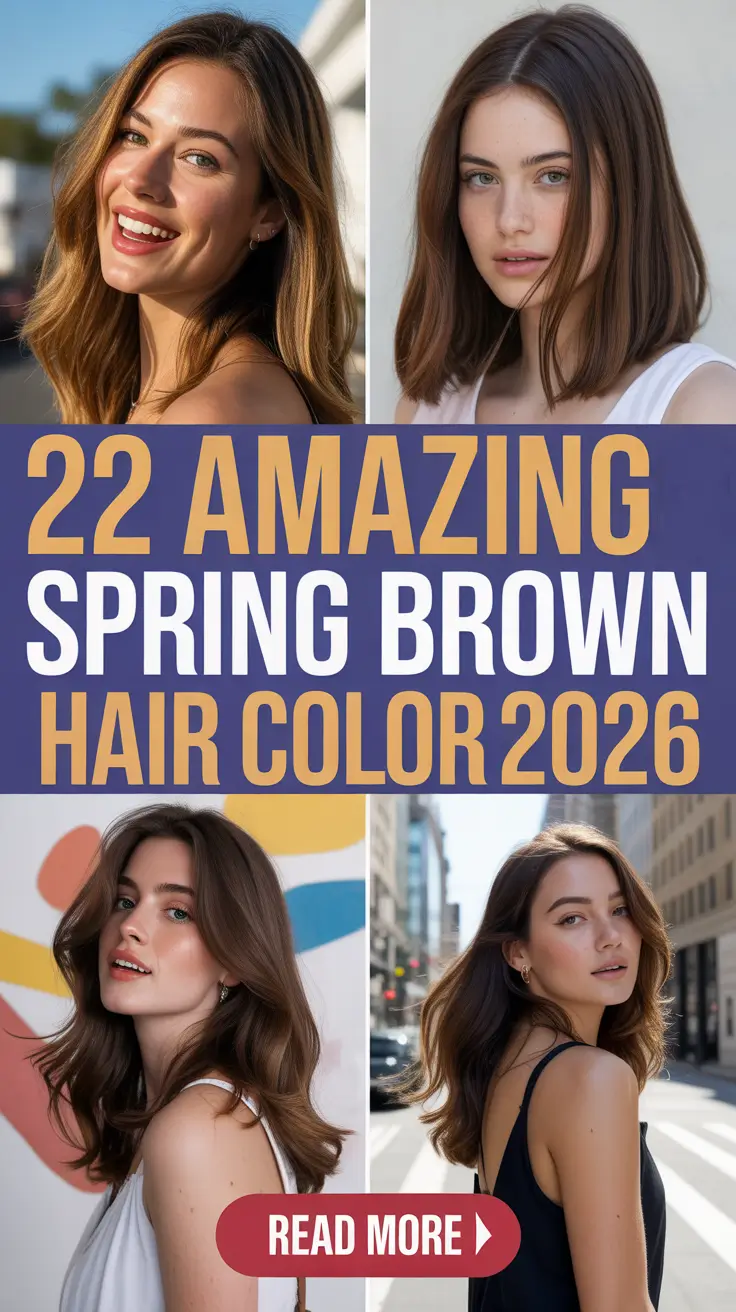 Amazing Spring Brown Hair Color 2026: Bright Spring Hair Color Brown Inspiration