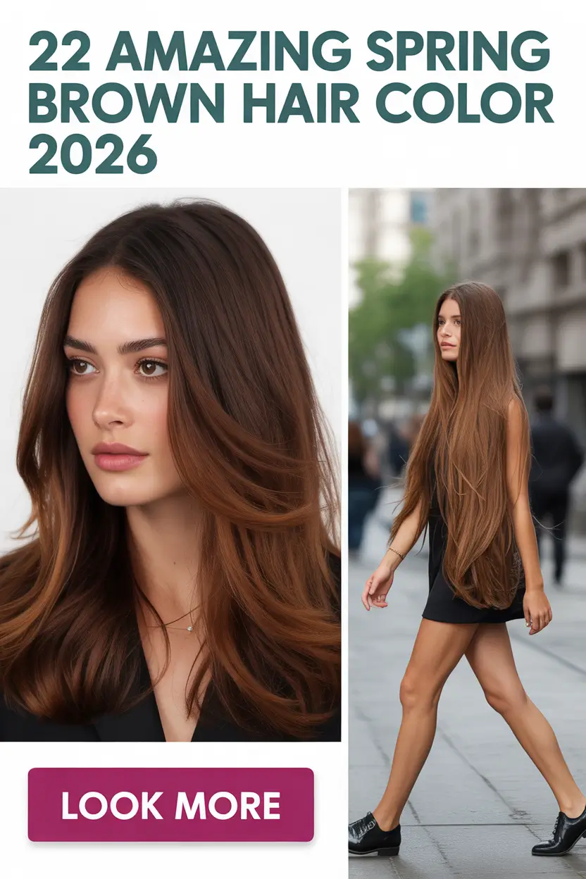 Amazing Spring Brown Hair Color 2026: Bright Spring Hair Color Brown Inspiration
