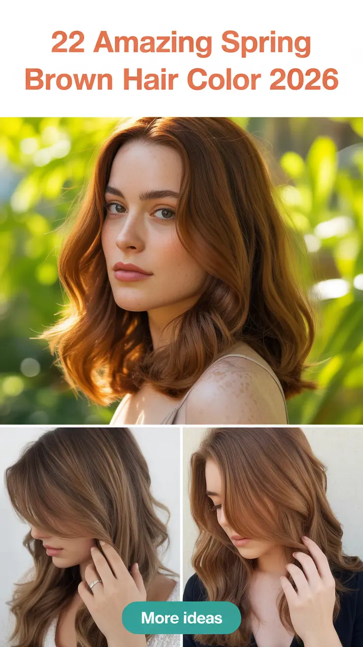 Amazing Spring Brown Hair Color 2026: Bright Spring Hair Color Brown Inspiration