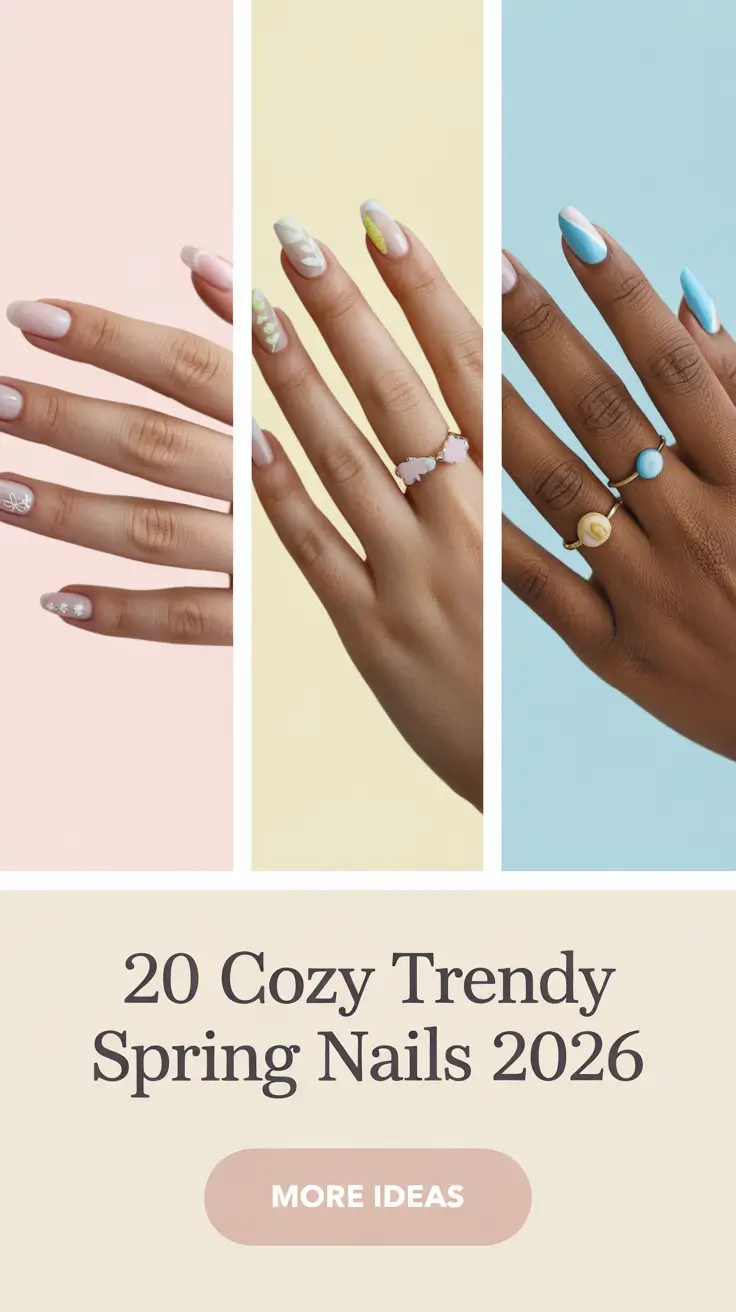Cozy Trendy Spring Nails 2026: Fresh Colors, Almond & Square Designs You’ll Want This Season