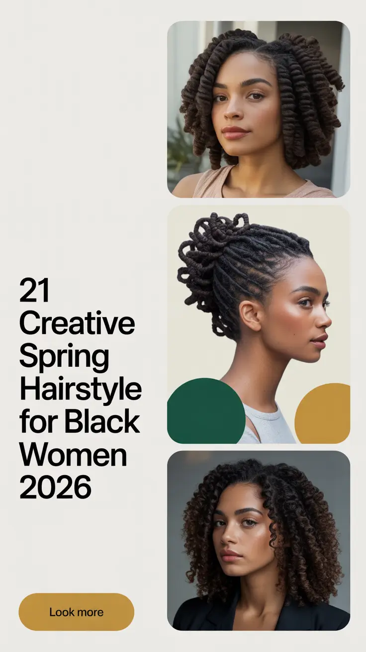 Creative Spring Hairstyle for Black Women 2026: Fresh Natural, Braided, Short & Glam Ideas