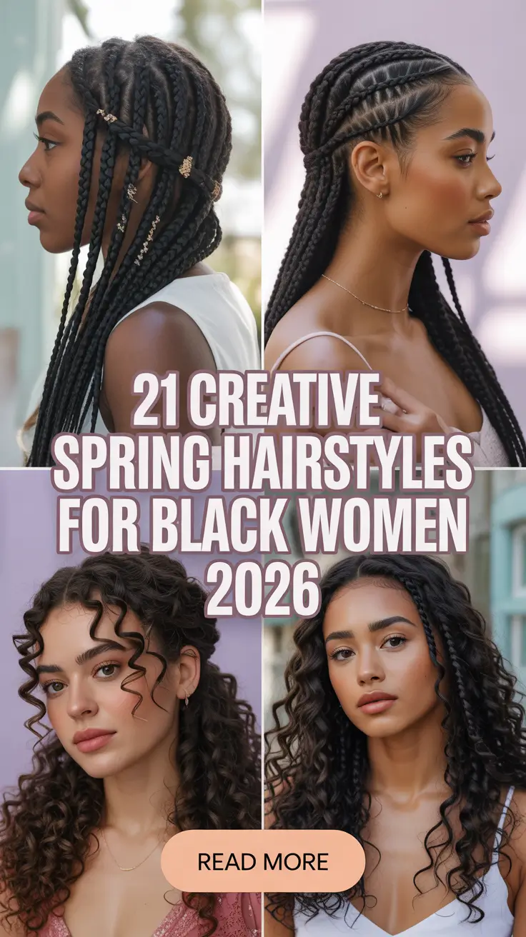 Creative Spring Hairstyle for Black Women 2026: Fresh Natural, Braided, Short & Glam Ideas