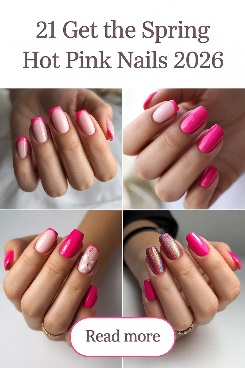 Get the Spring Hot Pink Nails 2026: Fresh Designs, Cute Ideas & Modern Spring Manicures