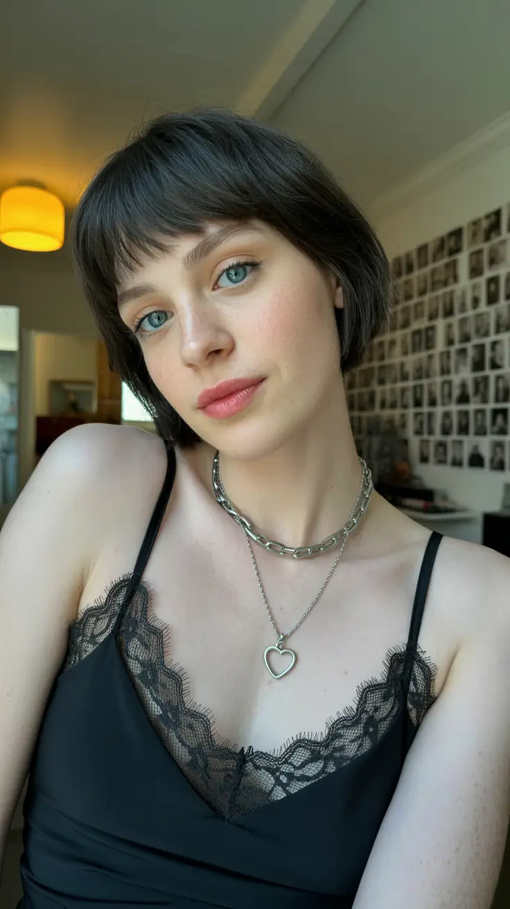 perfect spring short haircut 2026 Classic French Bob With Soft Airy Fringe