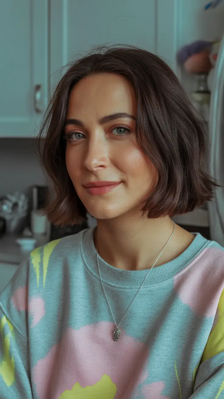 spring haircuts for women over 40 Modern Short Wavy Bob With Soft Movement