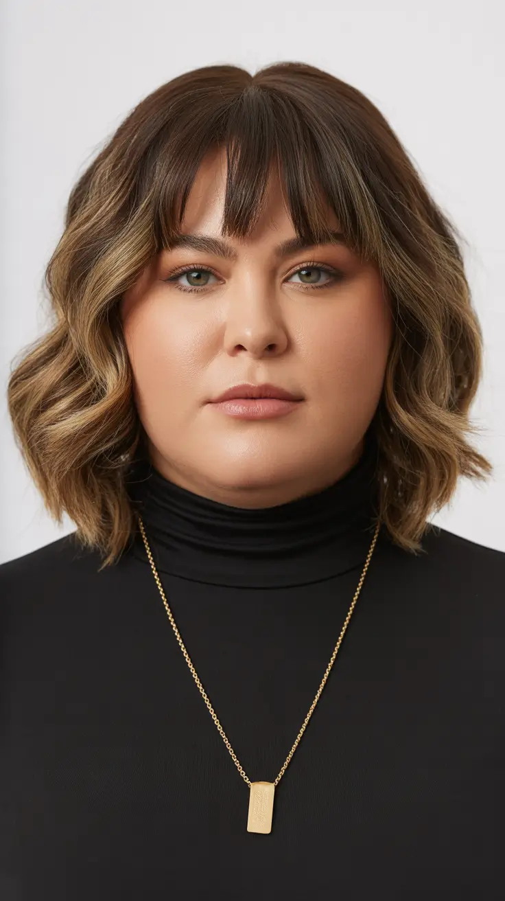 Spring Haircuts for Plus Size Women - Wavy Lob