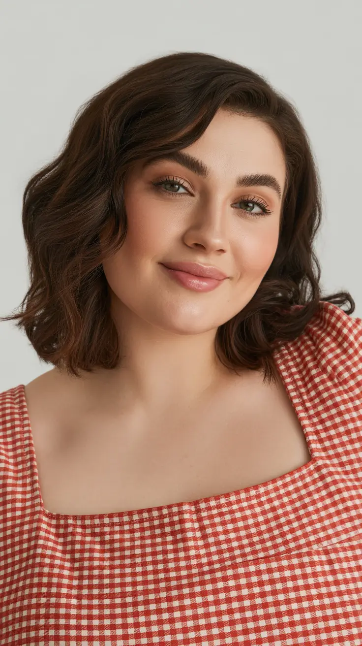 Spring Haircuts for Plus Size Women - Short Textured Wavy Bob