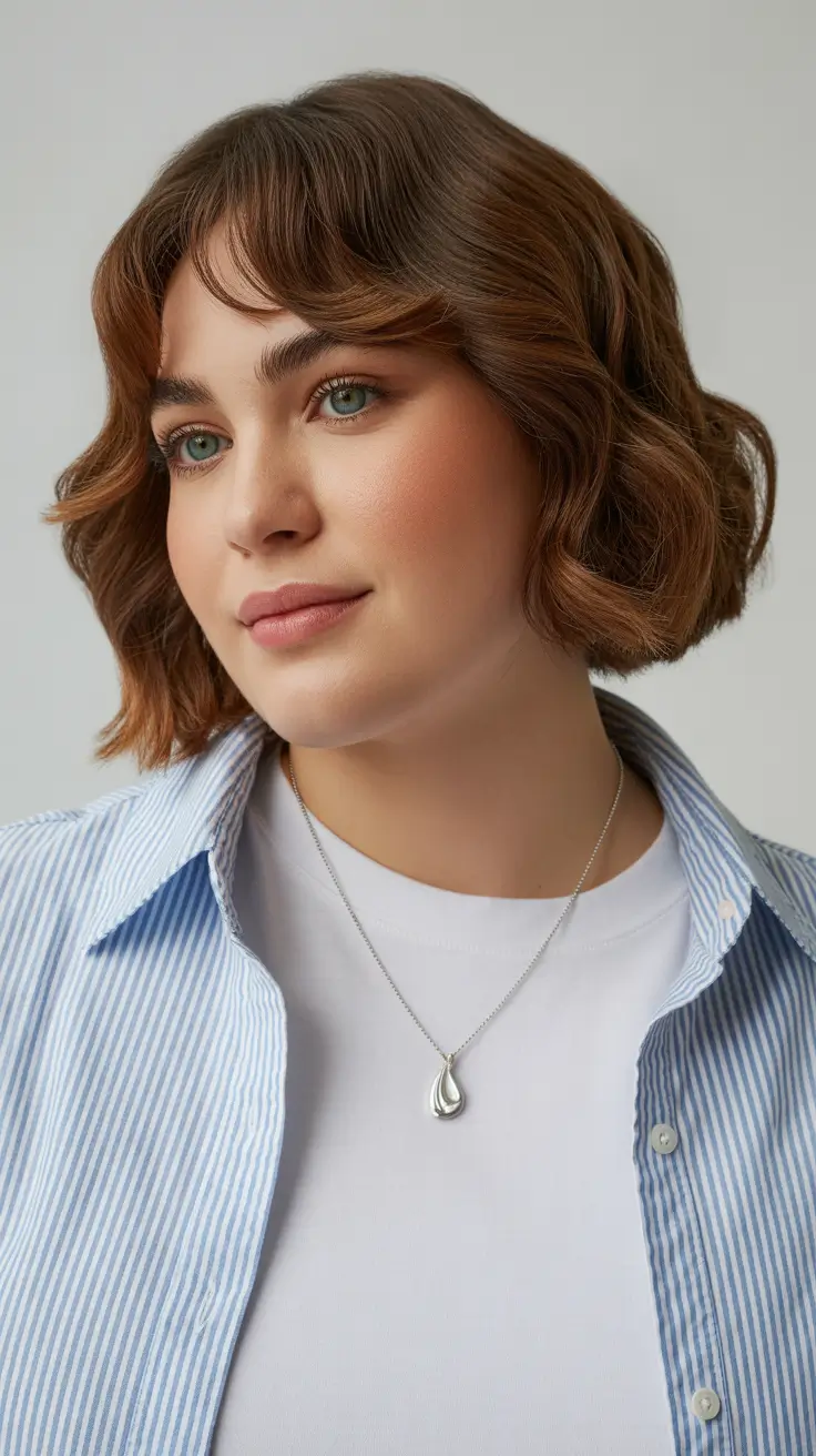 Spring Haircuts for Plus Size Women - Retro Curled Bob