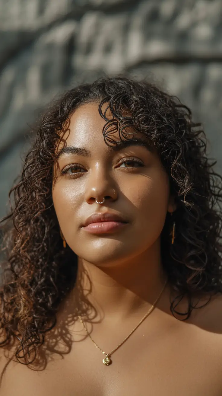 Spring Haircuts for Plus Size Women - Natural Curly Cut