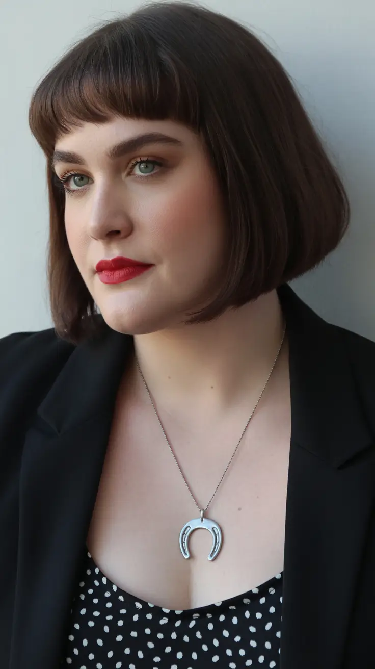 Spring Haircuts for Plus Size Women - French Structured Bob