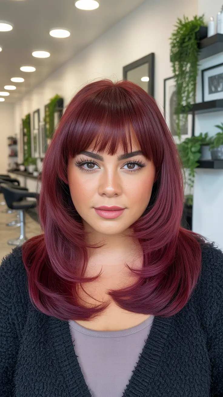 Spring Haircuts for Plus Size Women - Cherry Medium Layers