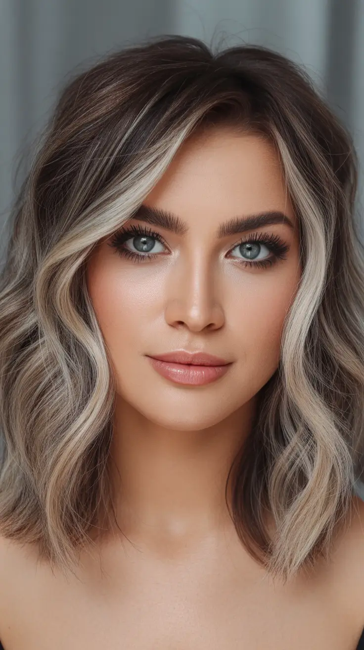 spring hair color trends 2026 Cool Brunette Bob with Soft Face-Framing Light