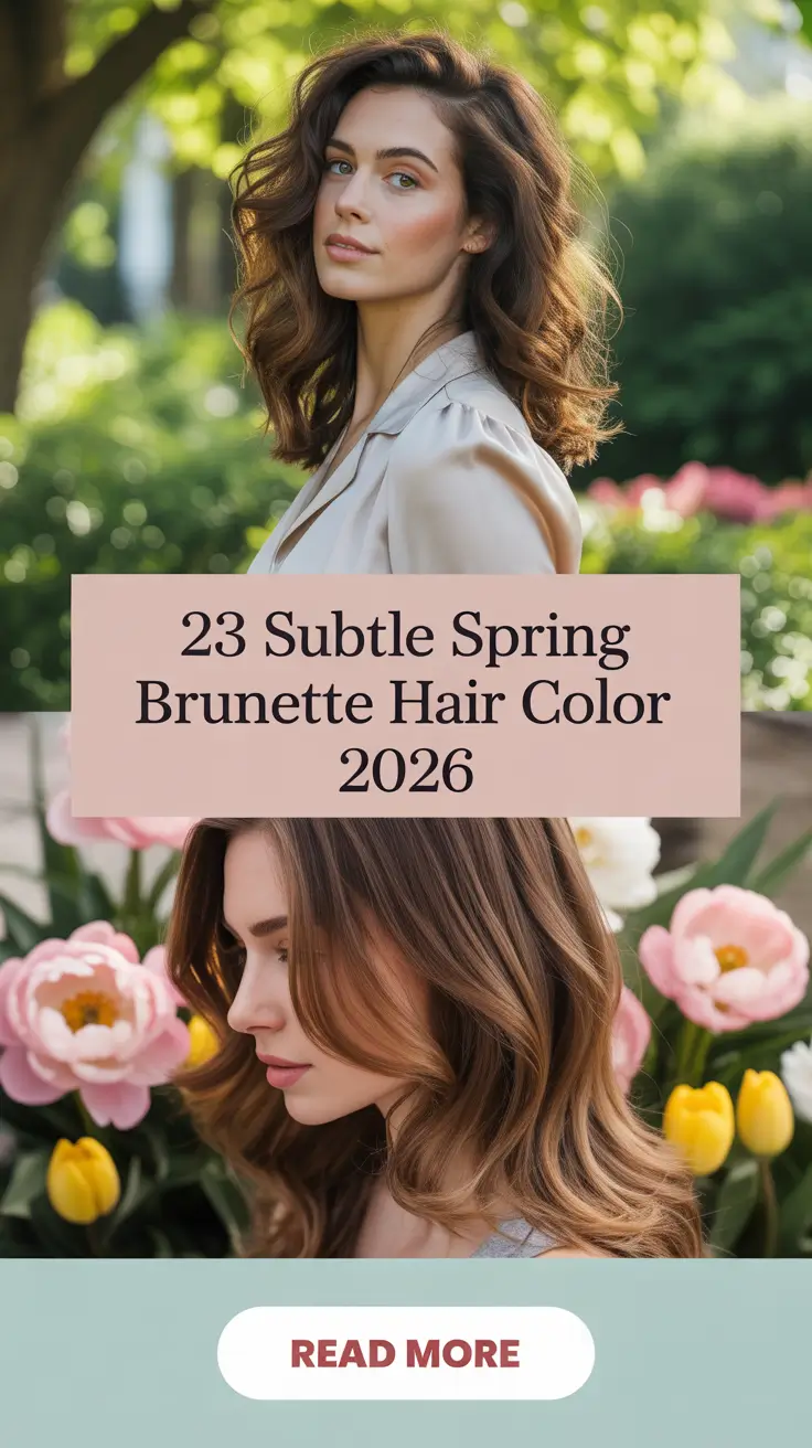 Subtle Spring Brunette Hair Color 2026: Fresh Ideas for Soft, Natural Warm Browns