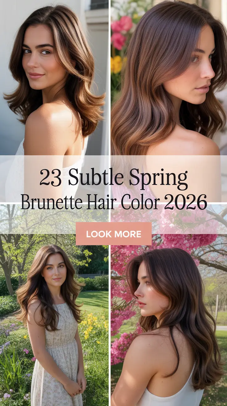 Subtle Spring Brunette Hair Color 2026: Fresh Ideas for Soft, Natural Warm Browns