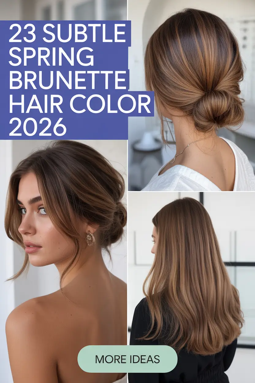Subtle Spring Brunette Hair Color 2026: Fresh Ideas for Soft, Natural Warm Browns