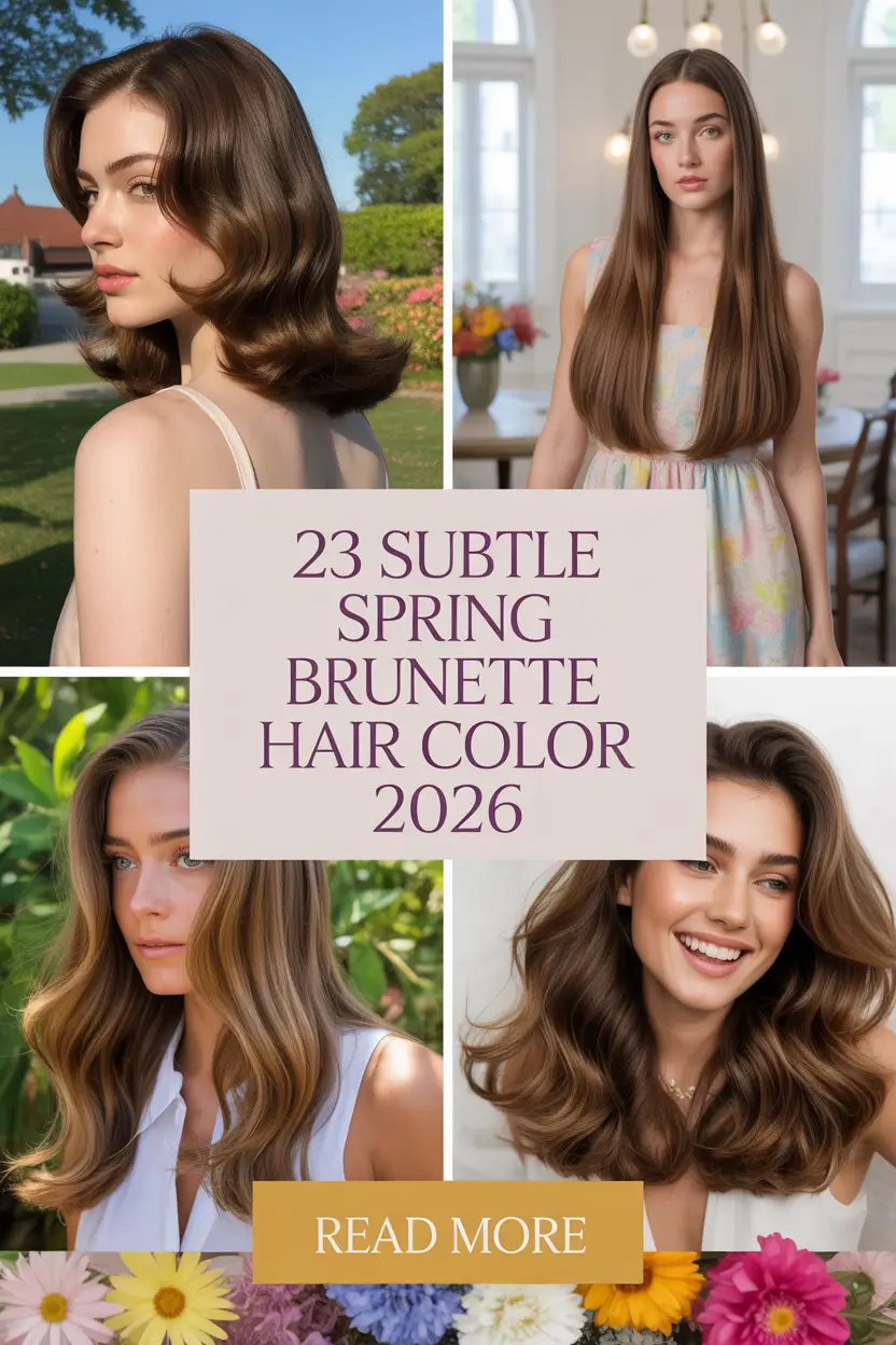 Subtle Spring Brunette Hair Color 2026: Fresh Ideas for Soft, Natural Warm Browns