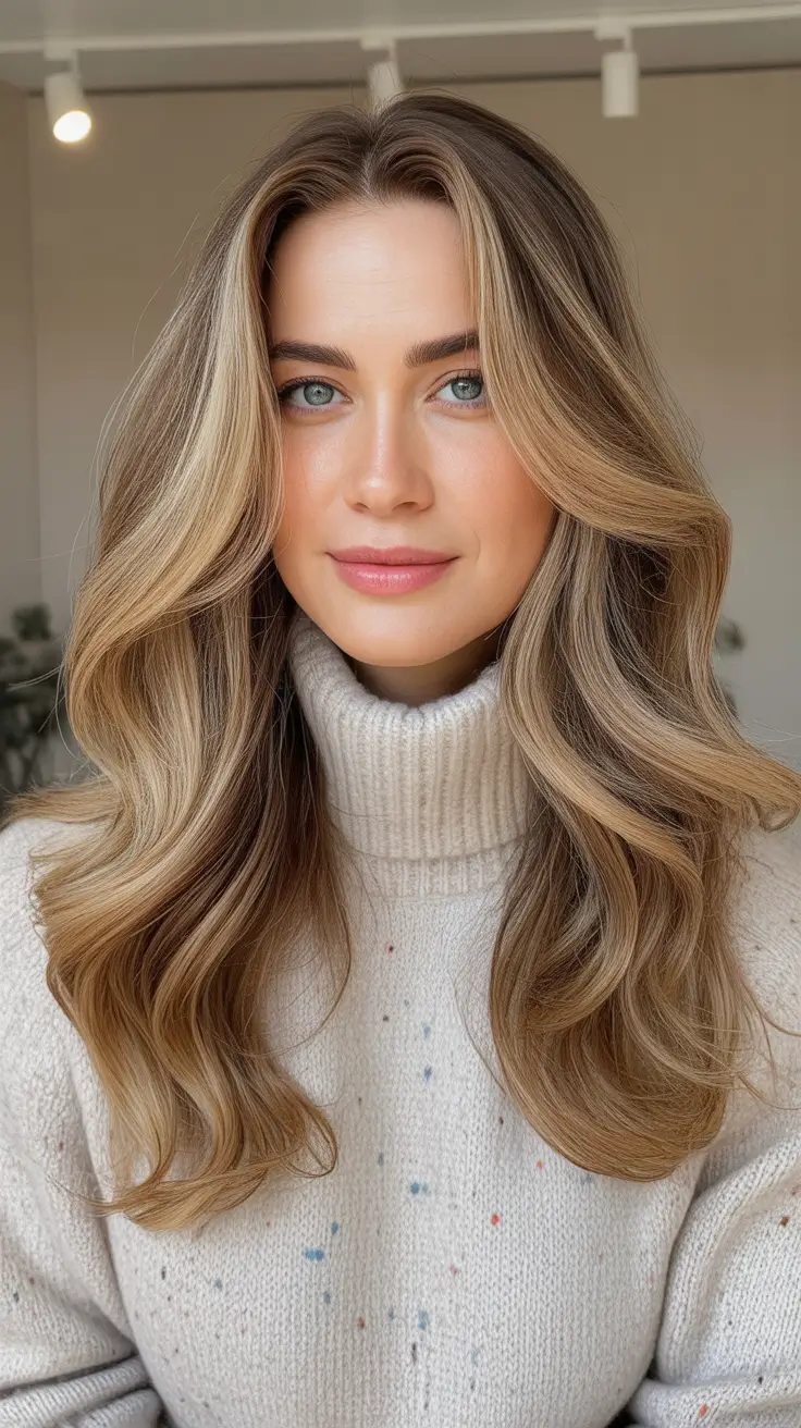 warm spring hair color ideas 2026 to look younger Warm Honey Blonde Waves With Soft Dimension