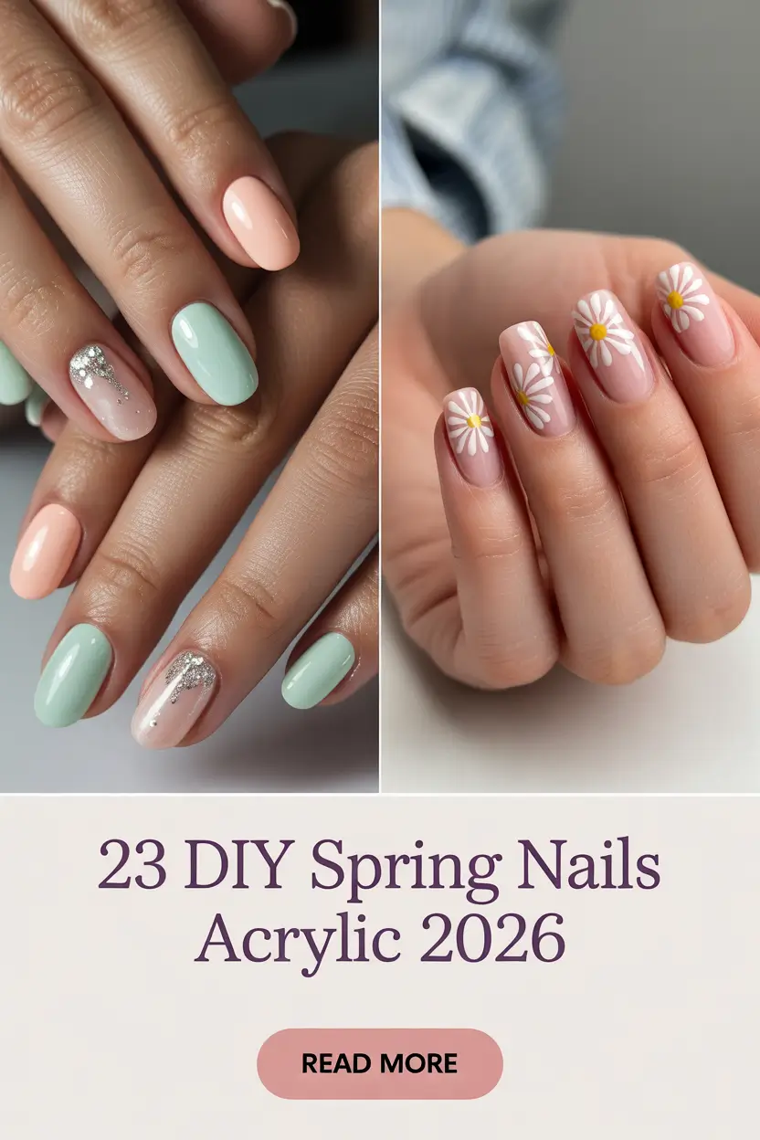 DIY Spring Nails Acrylic 2026: Cute, Simple & Baddie Designs to Try This Season