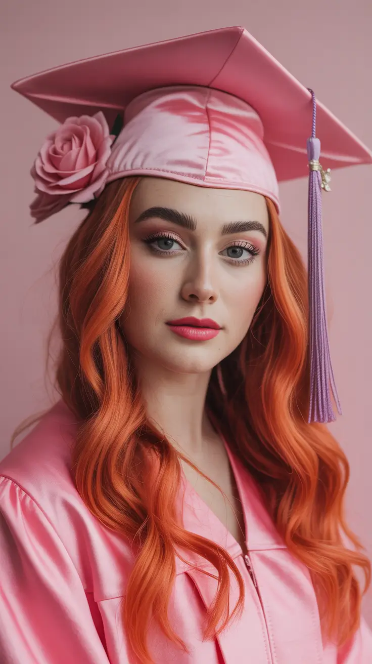 graduation hairstyles ideas 2026 Statement Waves with Bold Color That Make Graduation Feel Personal