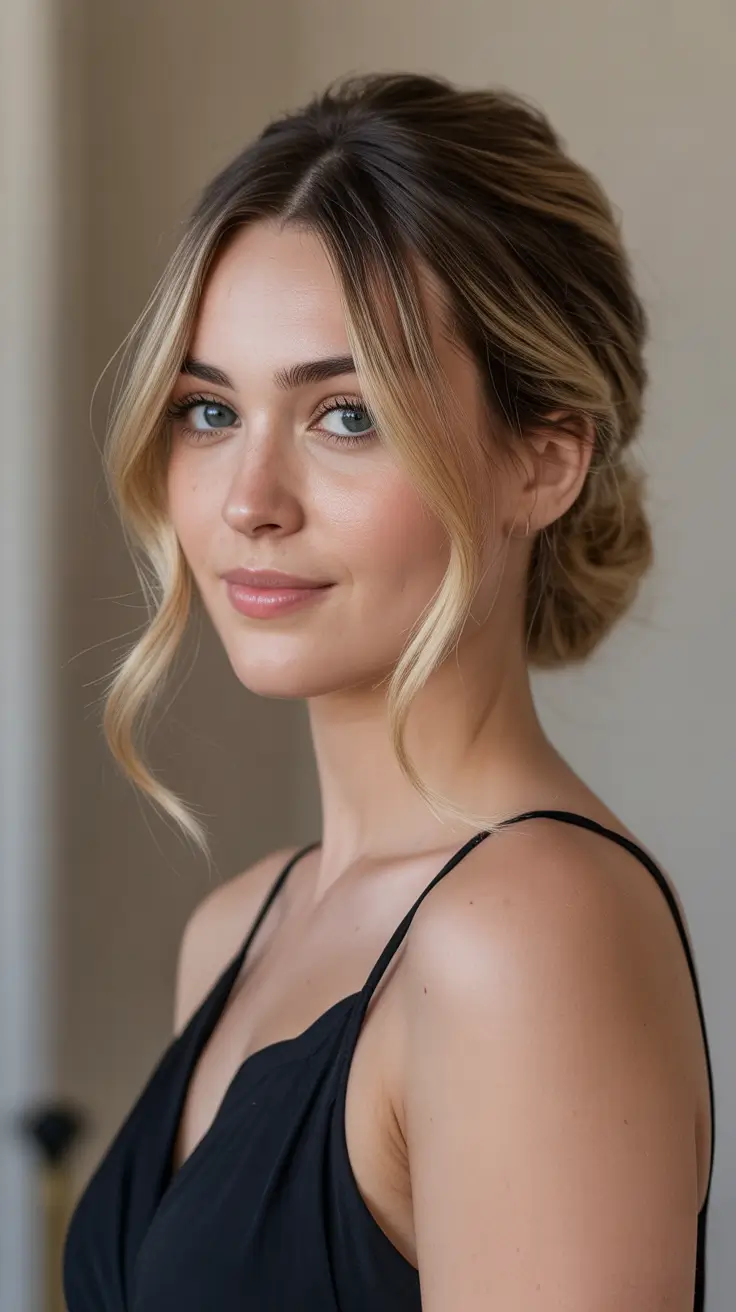 graduation hairstyles ideas 2026 Soft Romantic Updo with Face-Framing Pieces That Actually Survive the Day