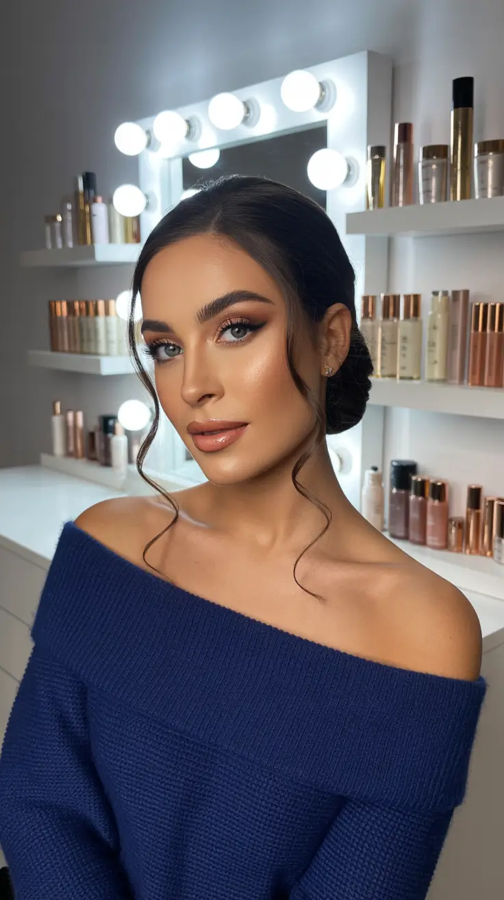 graduation hairstyles ideas 2026 Sleek Low Bun with Sculpted Face-Framing Strands