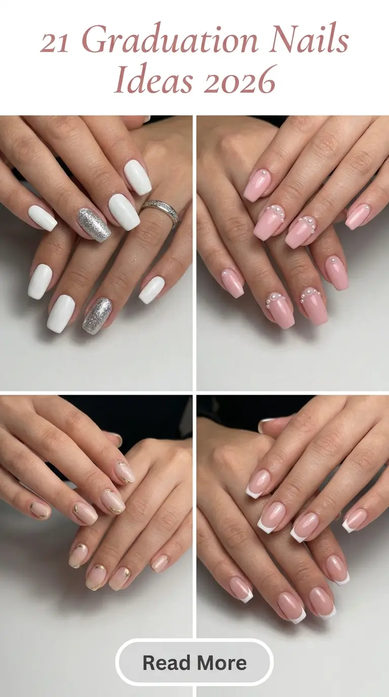 Graduation Nails Ideas 2026: Classy Almond, Cute Short & Trendy Designs for Every Graduation Moment