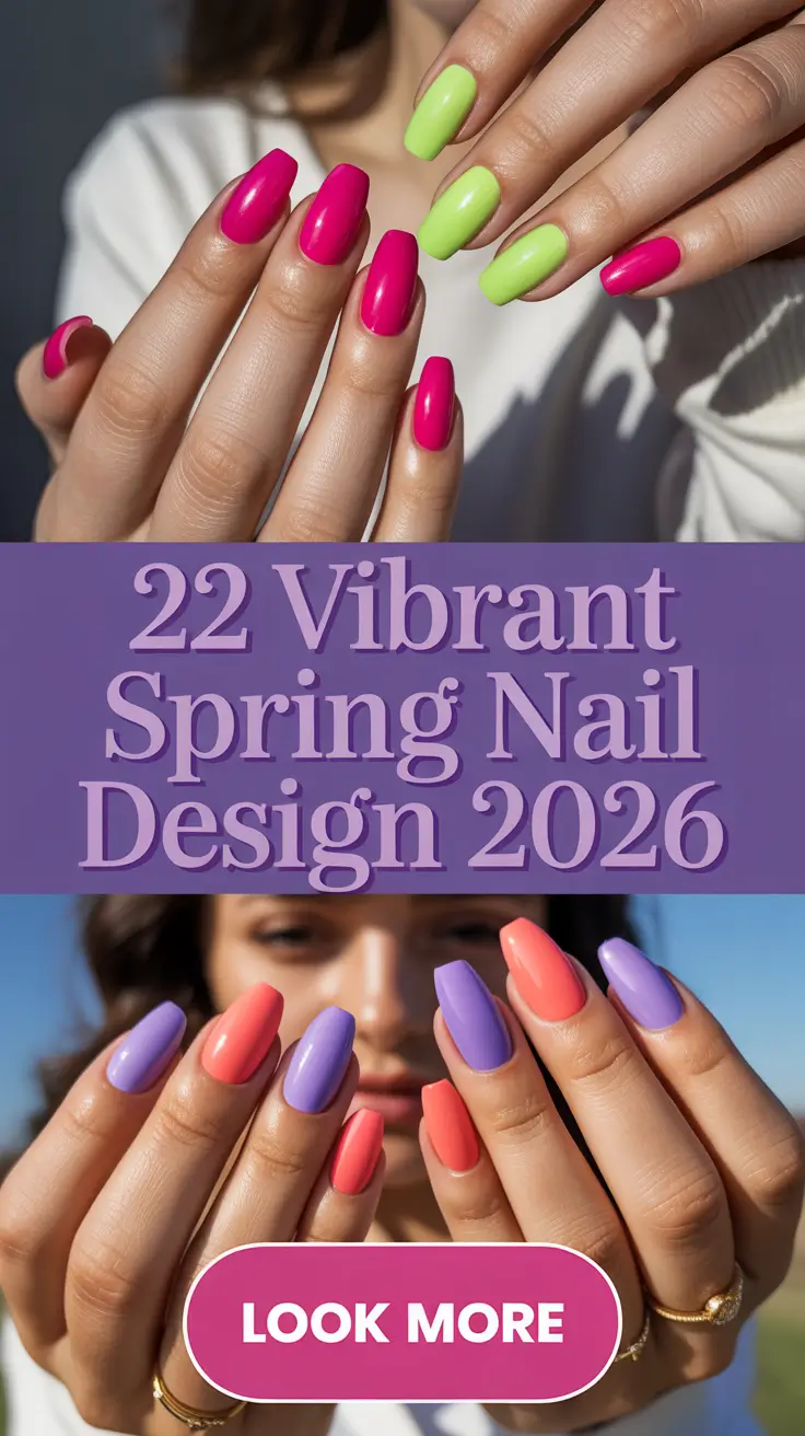 Vibrant Spring Nail Design 2026: Bright, Trendy & Pretty Spring Nail Ideas