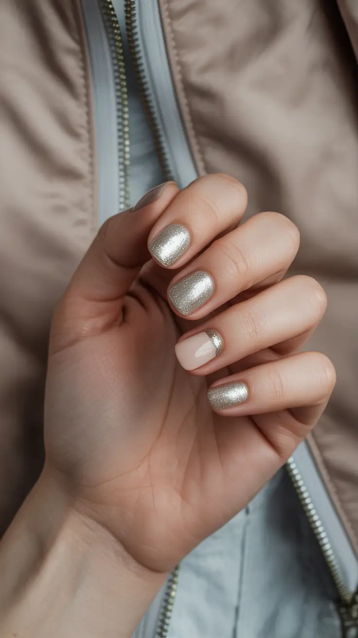 summer short nail inspo 2026 Soft Chrome Neutrals with a Metallic Edge